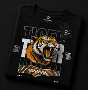 Roaring Tiger Graphic T-Shirt – Fierce Wild Animal Streetwear Oversized Tee | PANTHRA