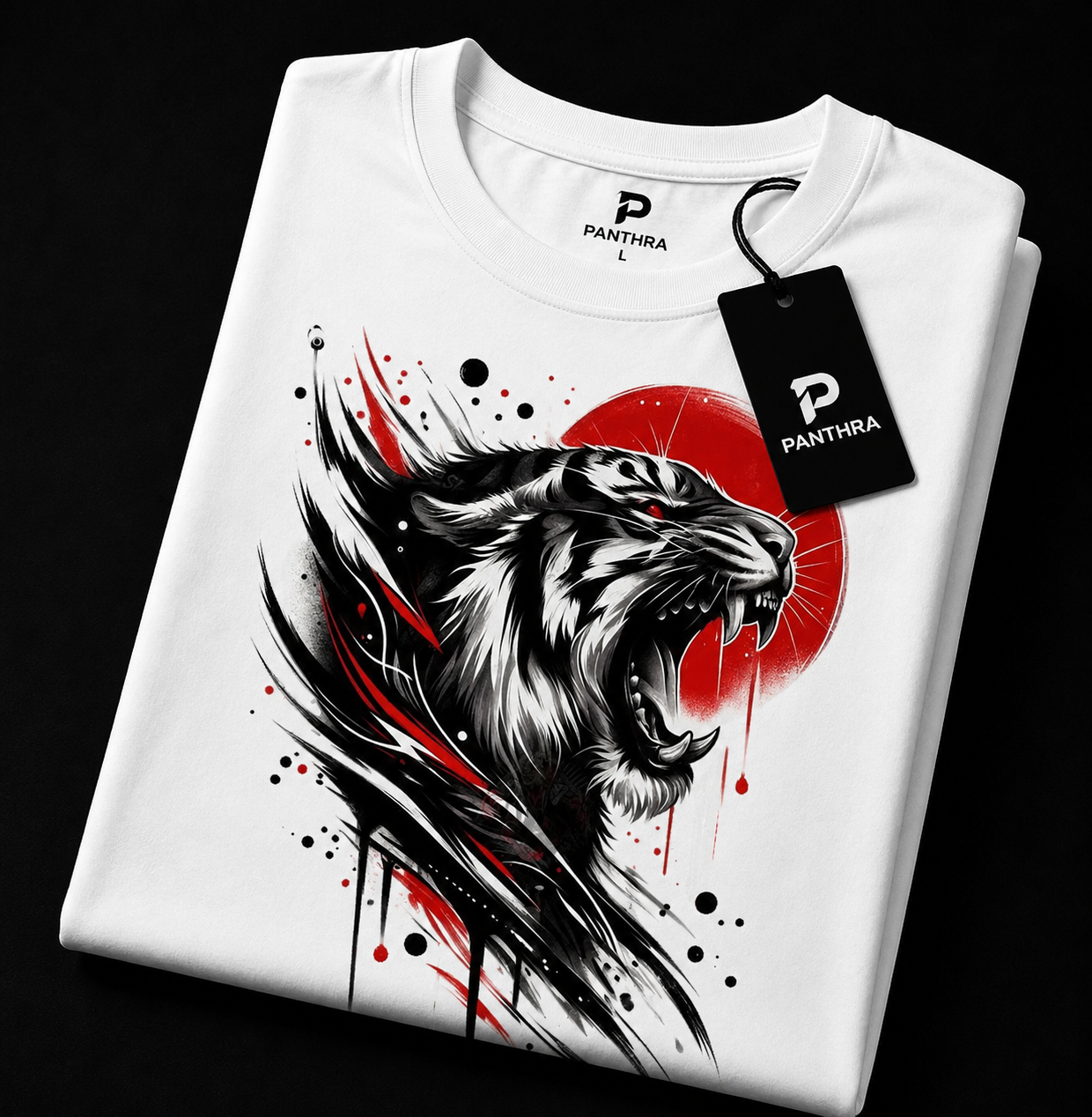 Roaring Tiger Graphic T-Shirt – Fierce Wild Beast Streetwear Tee [ PANTHRA ]