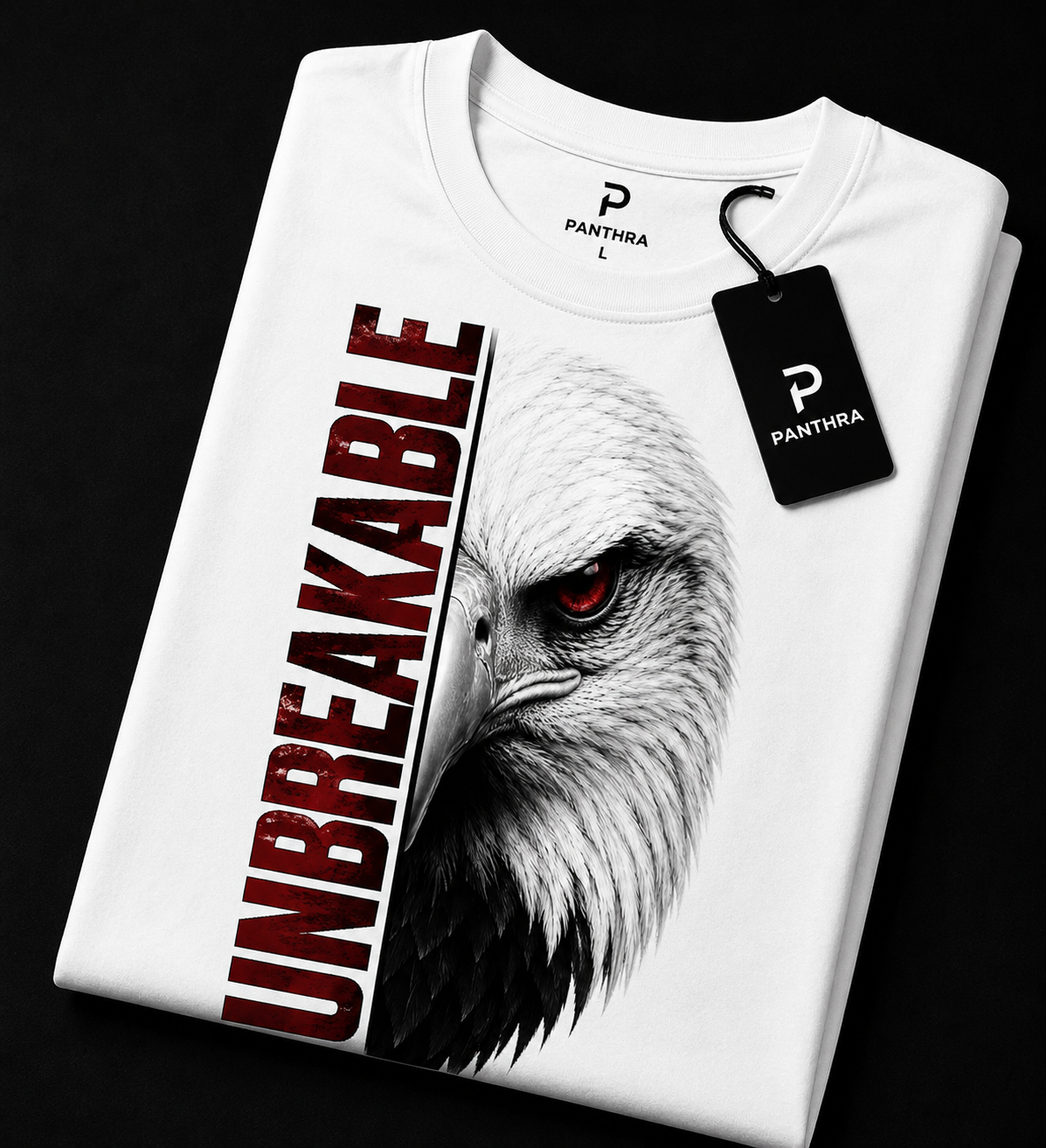 Unbreakable Eagle Graphic T-Shirt – Bold Freedom & Strength Streetwear Tee [ PANTHRA ]