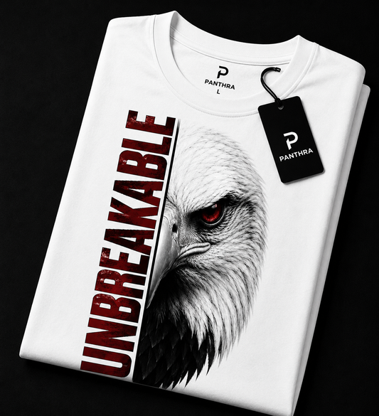 Unbreakable Eagle Graphic T-Shirt – Bold Freedom & Strength Streetwear Tee [ PANTHRA ]