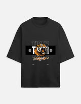 Roaring Tiger Graphic T-Shirt – Fierce Wild Animal Streetwear Oversized Tee | PANTHRA